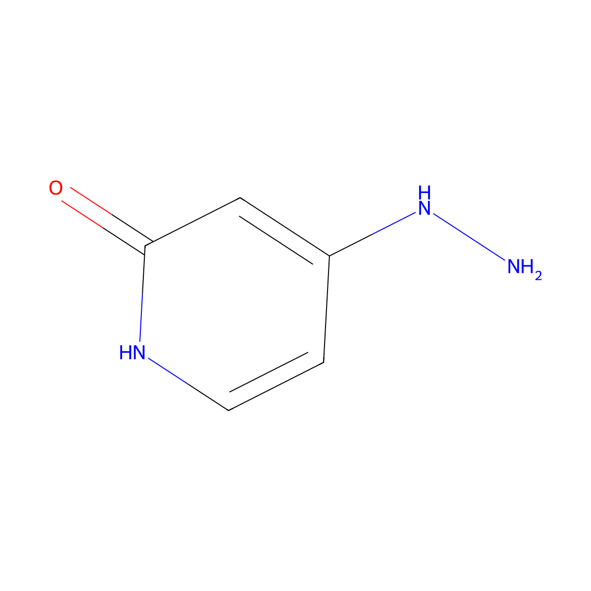 4-Hydrazinylpyridin-2(1H)-one molecular structure, CAS 106689-41-2