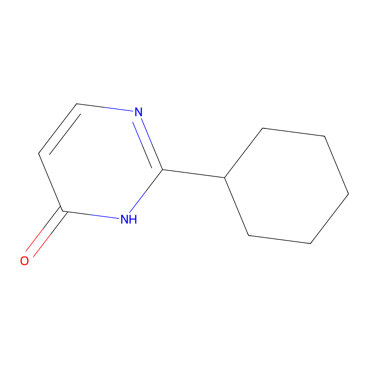 2-Cyclohexylpyrimidin-4(3H)-one molecular structure, CAS 106690-53-3
