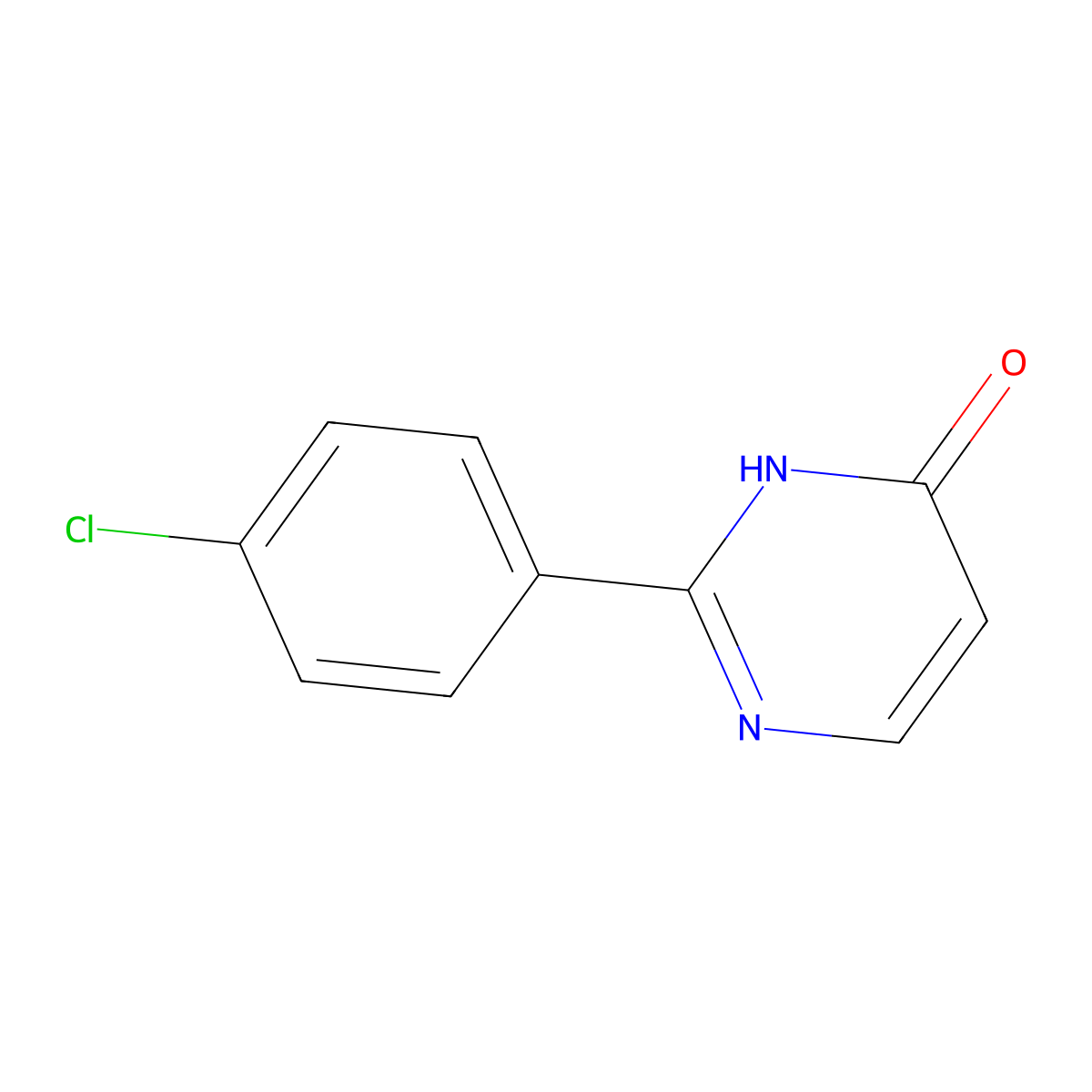 2-(4-Chlorophenyl)-4(3H)-pyrimidinone molecular structure, CAS 106690-55-5