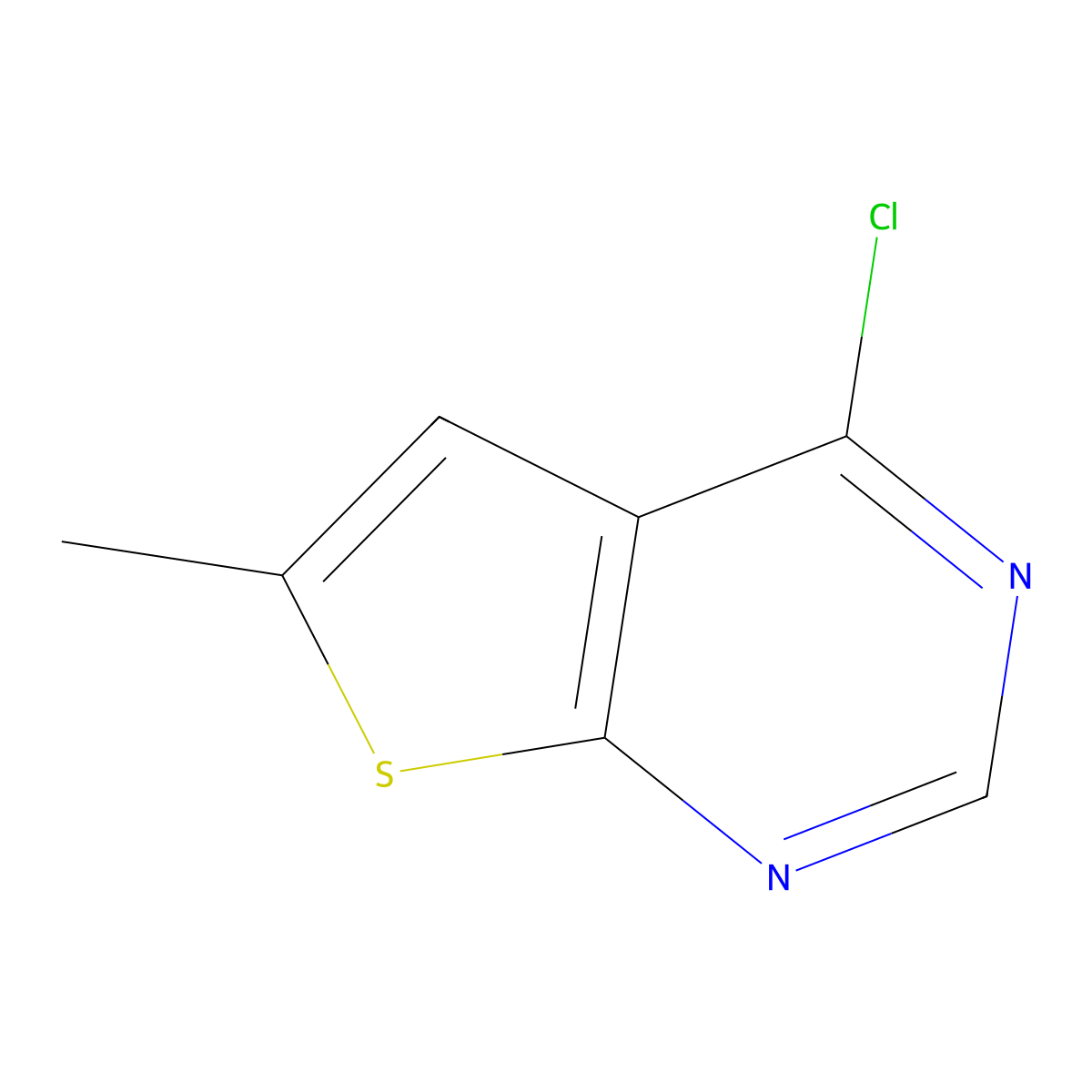 4-Chloro-6-methylthieno(2,3-d)pyrimidine molecular structure, CAS 106691-21-8