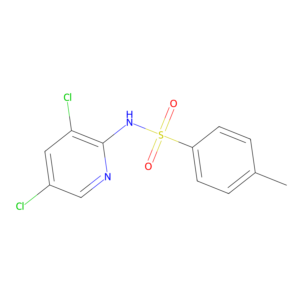 N-(3,5-Dichloropyridin-2-yl)-4-methylbenzene-1-sulfonamide molecular structure, CAS 106691-25-2