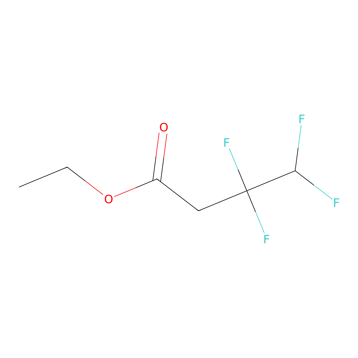 Ethyl 3,3,4,4-tetrafluorobutanoate molecular structure, CAS 106693-03-2