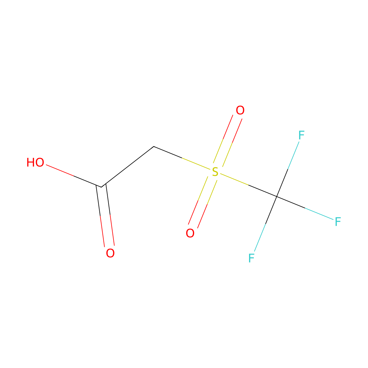 2-Trifluoromethanesulfonylacetic acid molecular structure, CAS 1067-00-1