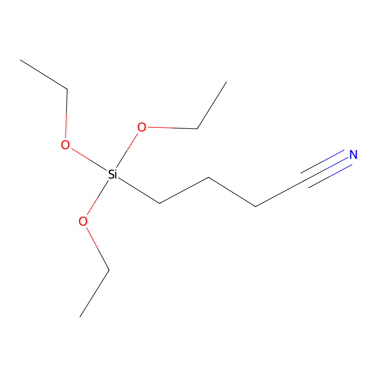 3-Cyanopropyltriethoxysilane molecular structure, CAS 1067-47-6