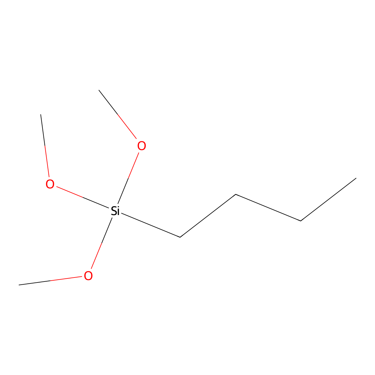 Butyltrimethoxysilane molecular structure, CAS 1067-57-8