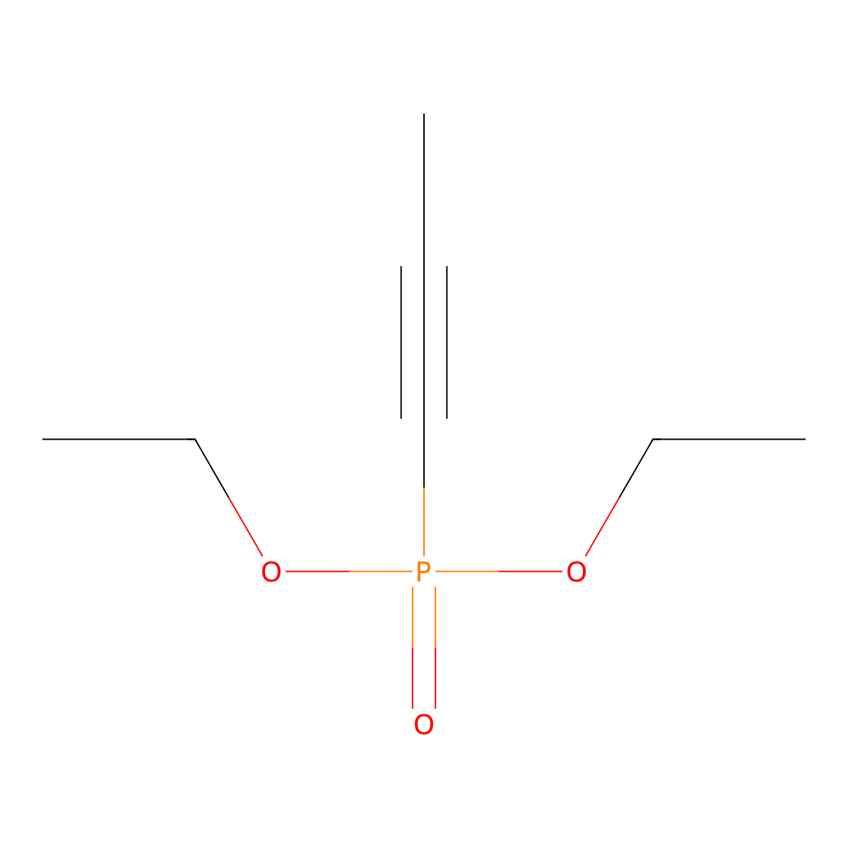 Diethyl (prop-1-yn-1-yl)phosphonate molecular structure, CAS 1067-88-5