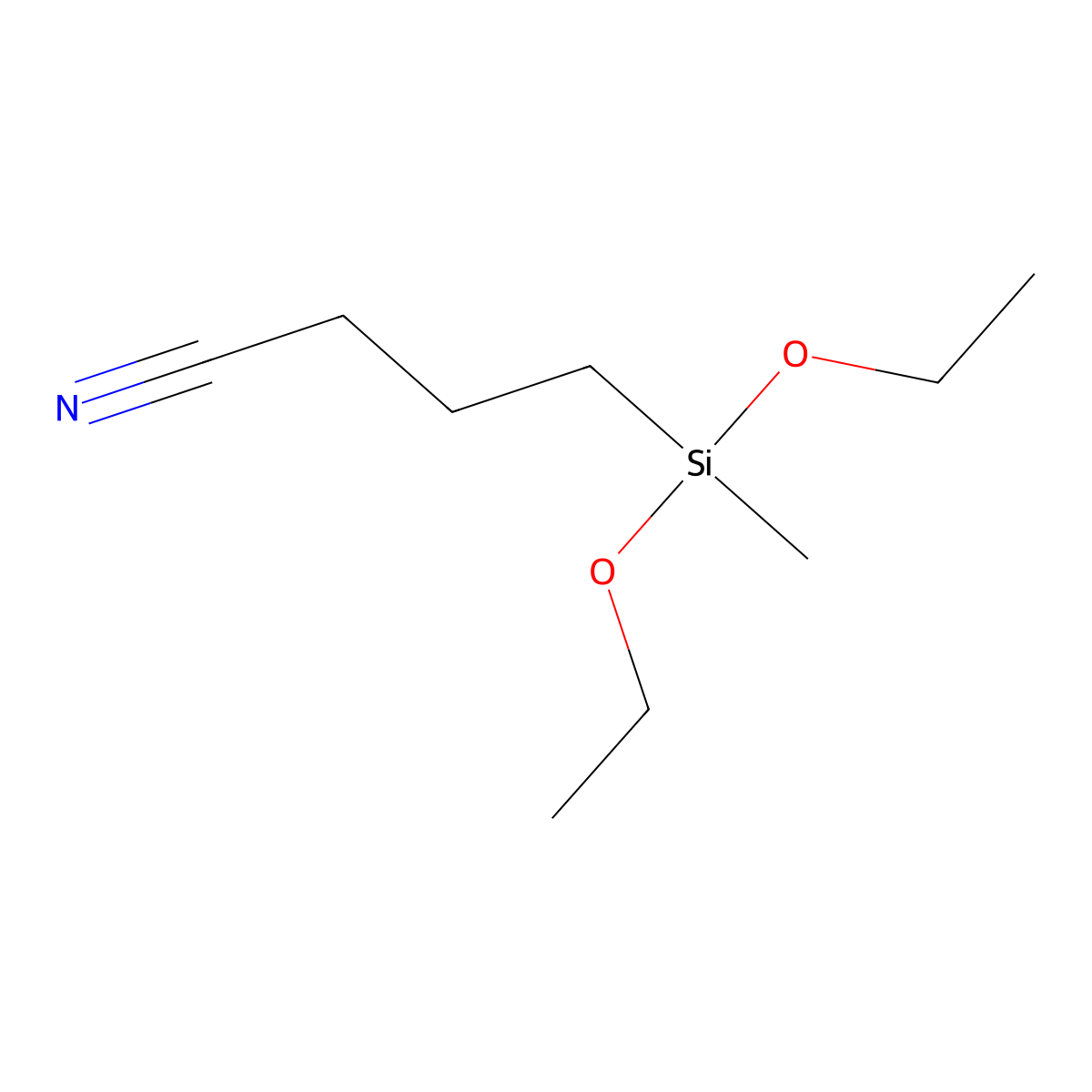 Butanenitrile, 4-(diethoxymethylsilyl)- molecular structure, CAS 1067-99-8