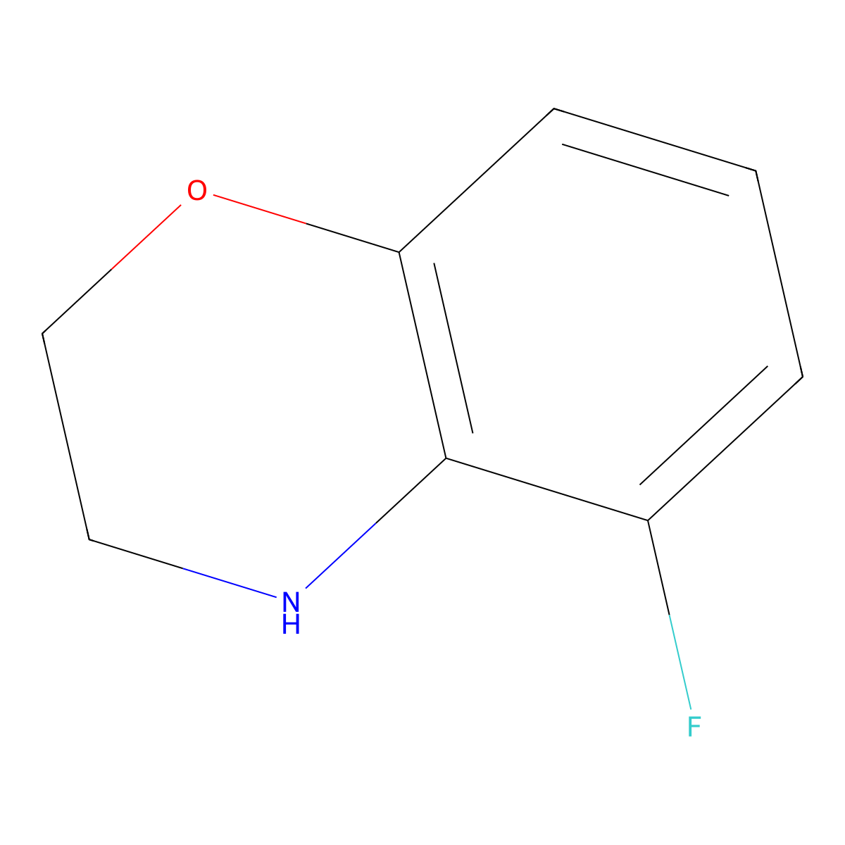 5-fluoro-3,4-dihydro-2H-1,4-benzoxazine molecular structure, CAS 1067171-66-7