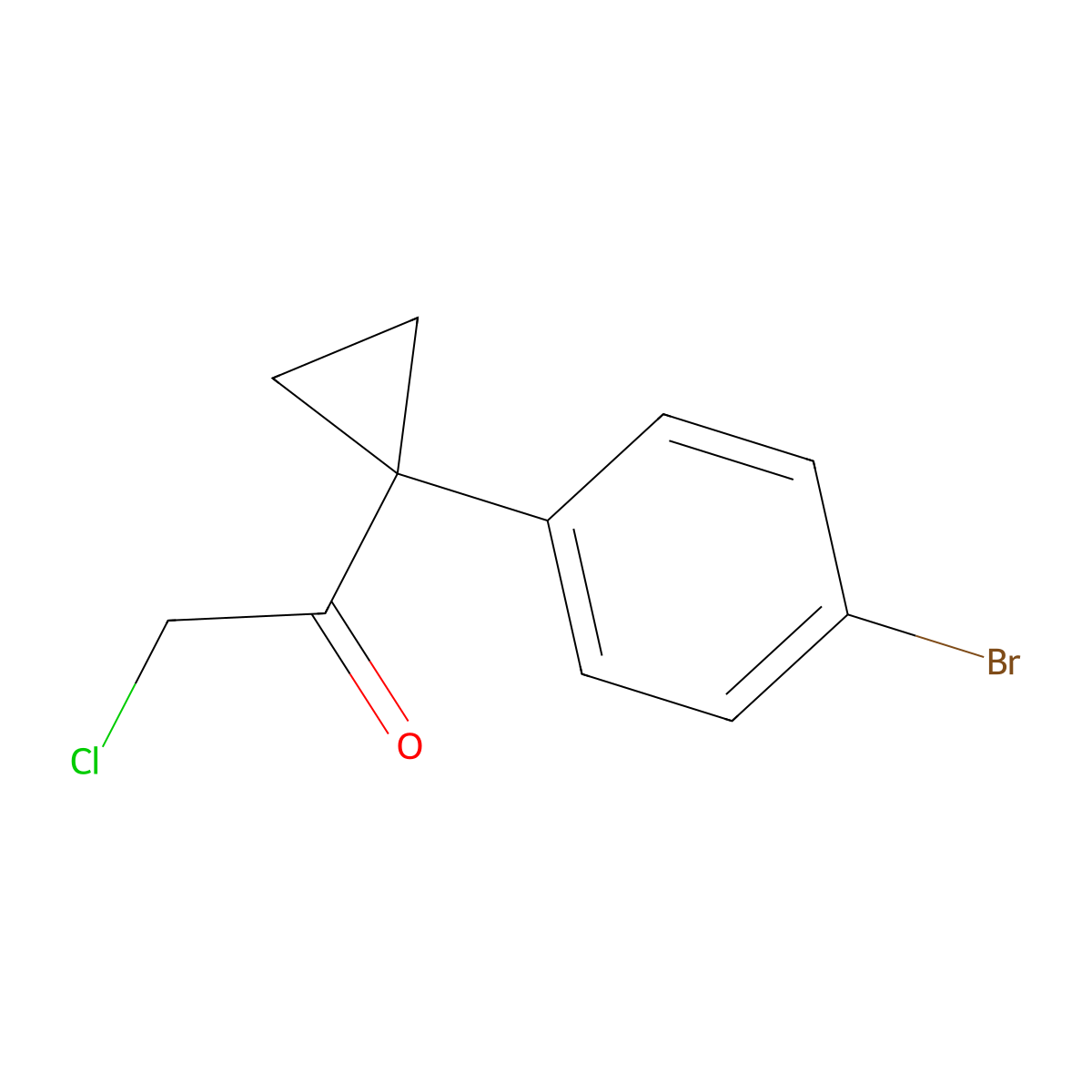 1-[1-(4-Bromophenyl)cyclopropyl]-2-chloroethan-1-one molecular structure, CAS 1067187-65-8