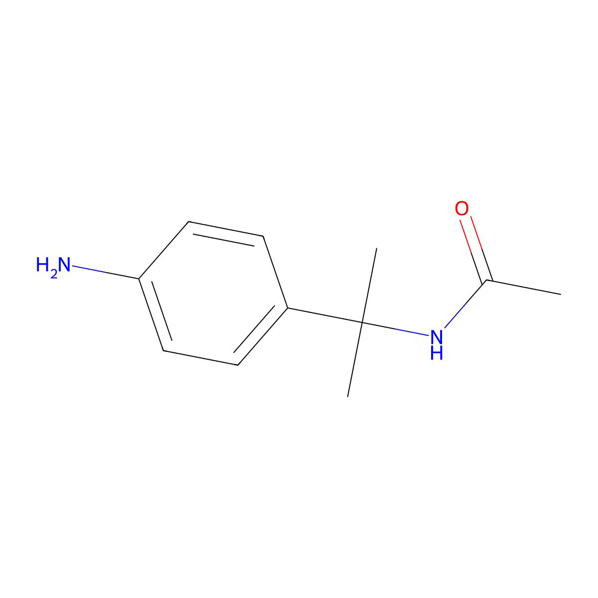 N-[2-(4-aminophenyl)propan-2-yl]acetamide molecular structure, CAS 1067192-42-0