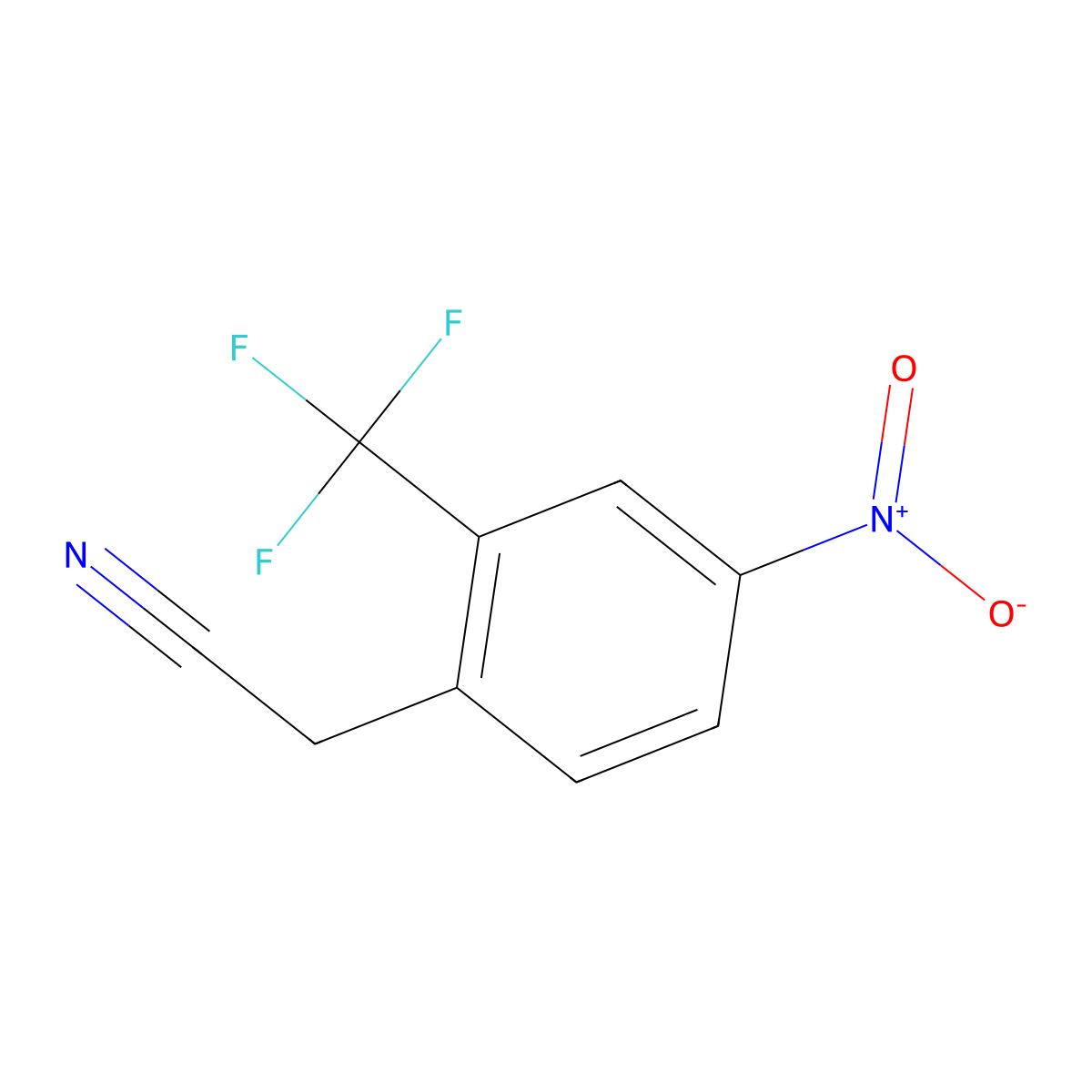 4-Nitro-2-(trifluoromethyl)phenylacetonitrile molecular structure, CAS 1067192-61-3