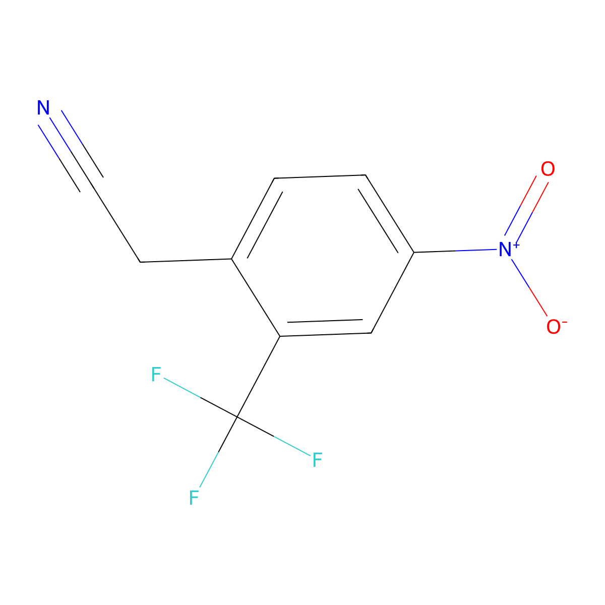 4-Nitro-2-(trifluoromethyl)phenylacetonitrile molecular structure, CAS 1067192-61-3