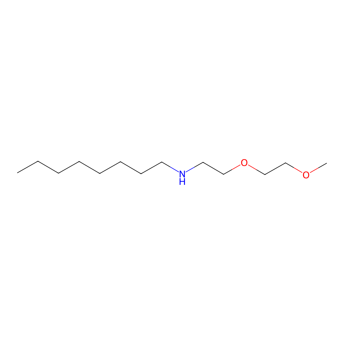 1-Octanamine, N-[2-(2-methoxyethoxy)ethyl]- molecular structure, CAS 106720-37-0