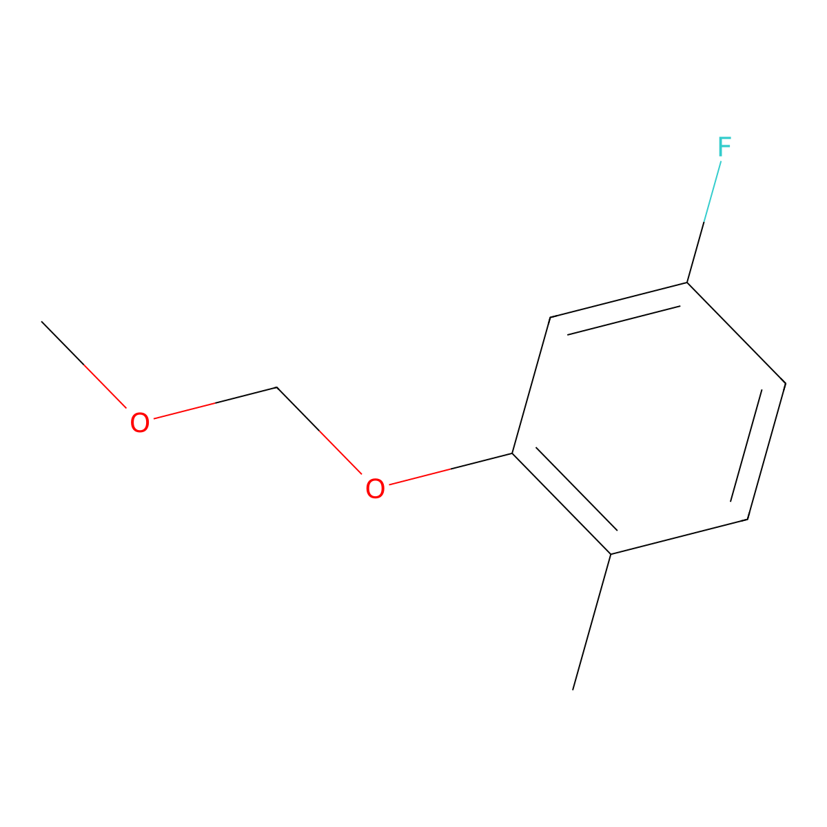 4-Fluoro-2-(methoxymethoxy)-1-methylbenzene molecular structure, CAS 1067225-49-3