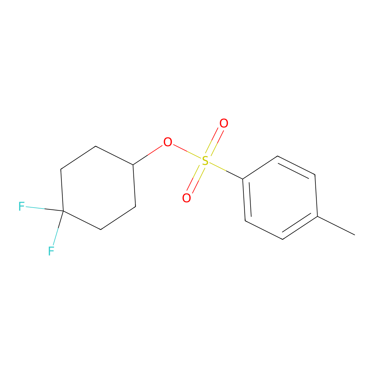 4,4-Difluorocyclohexyl 4-methylbenzenesulfonate molecular structure, CAS 1067230-56-1