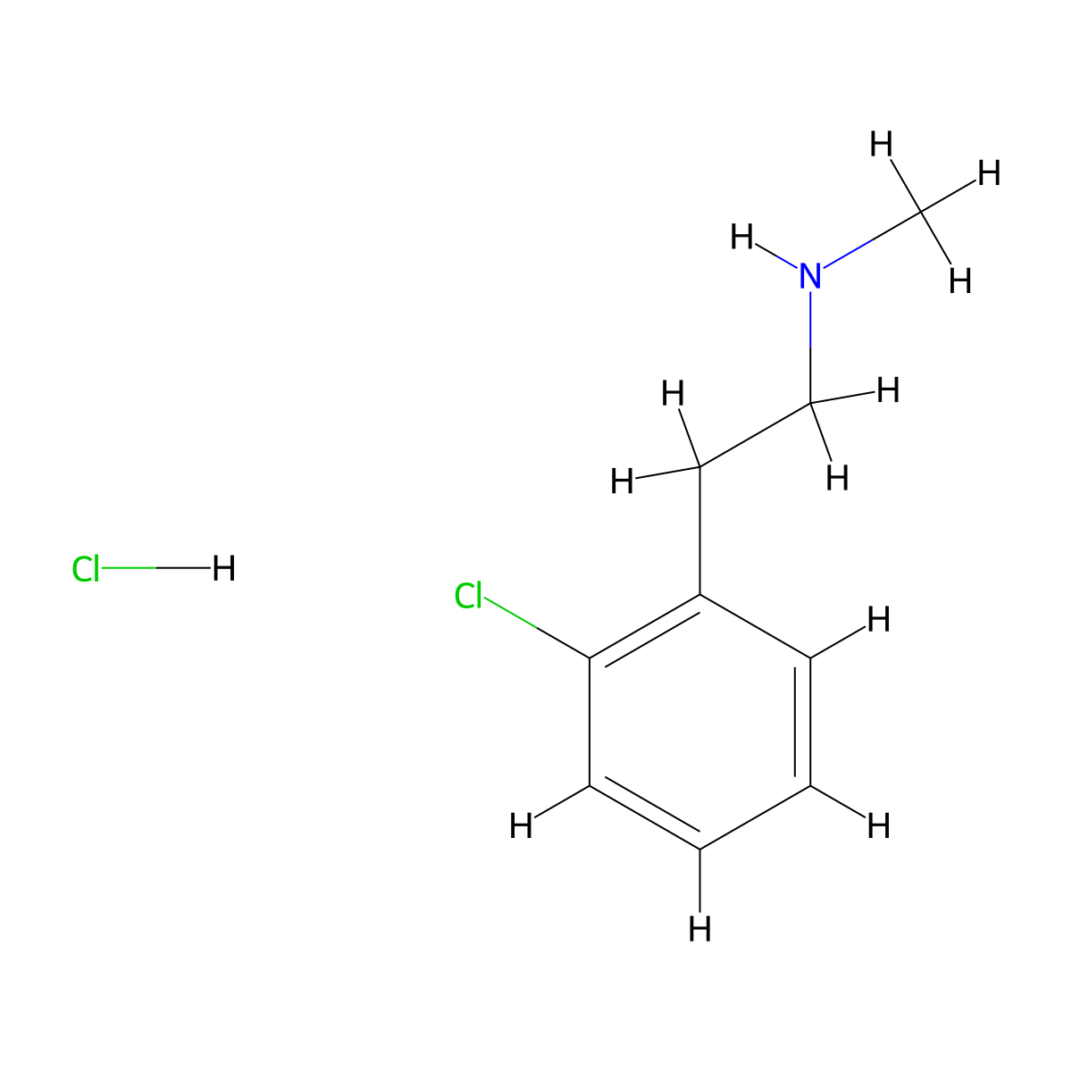 [2-(2-Chlorophenyl)ethyl](methyl)amine hydrochloride molecular structure, CAS 1067237-63-1