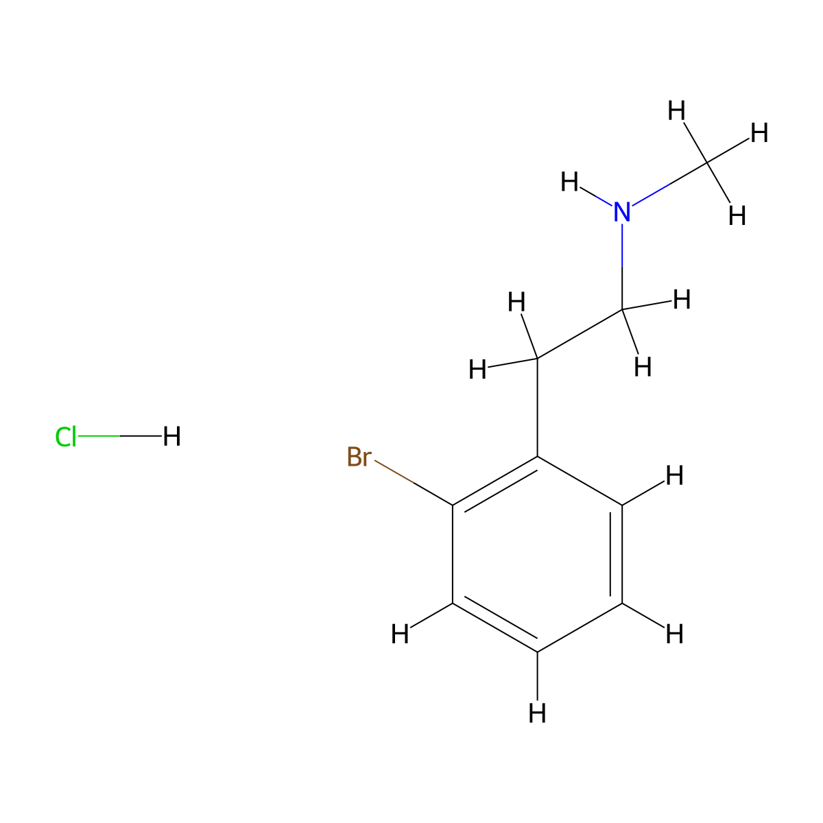 [2-(2-Bromophenyl)ethyl](methyl)amine hydrochloride molecular structure, CAS 1067237-68-6