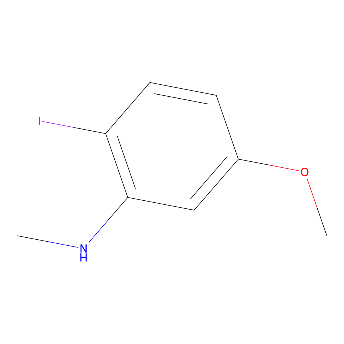 2-Iodo-5-methoxy-N-methylaniline molecular structure, CAS 1067238-22-5