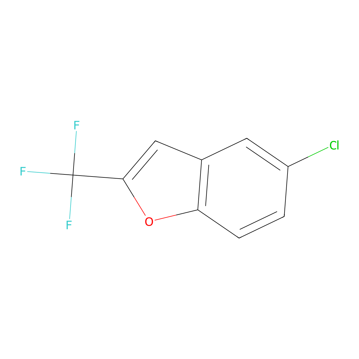 5-Chloro-2-(trifluoromethyl)benzofuran molecular structure, CAS 1067238-68-9