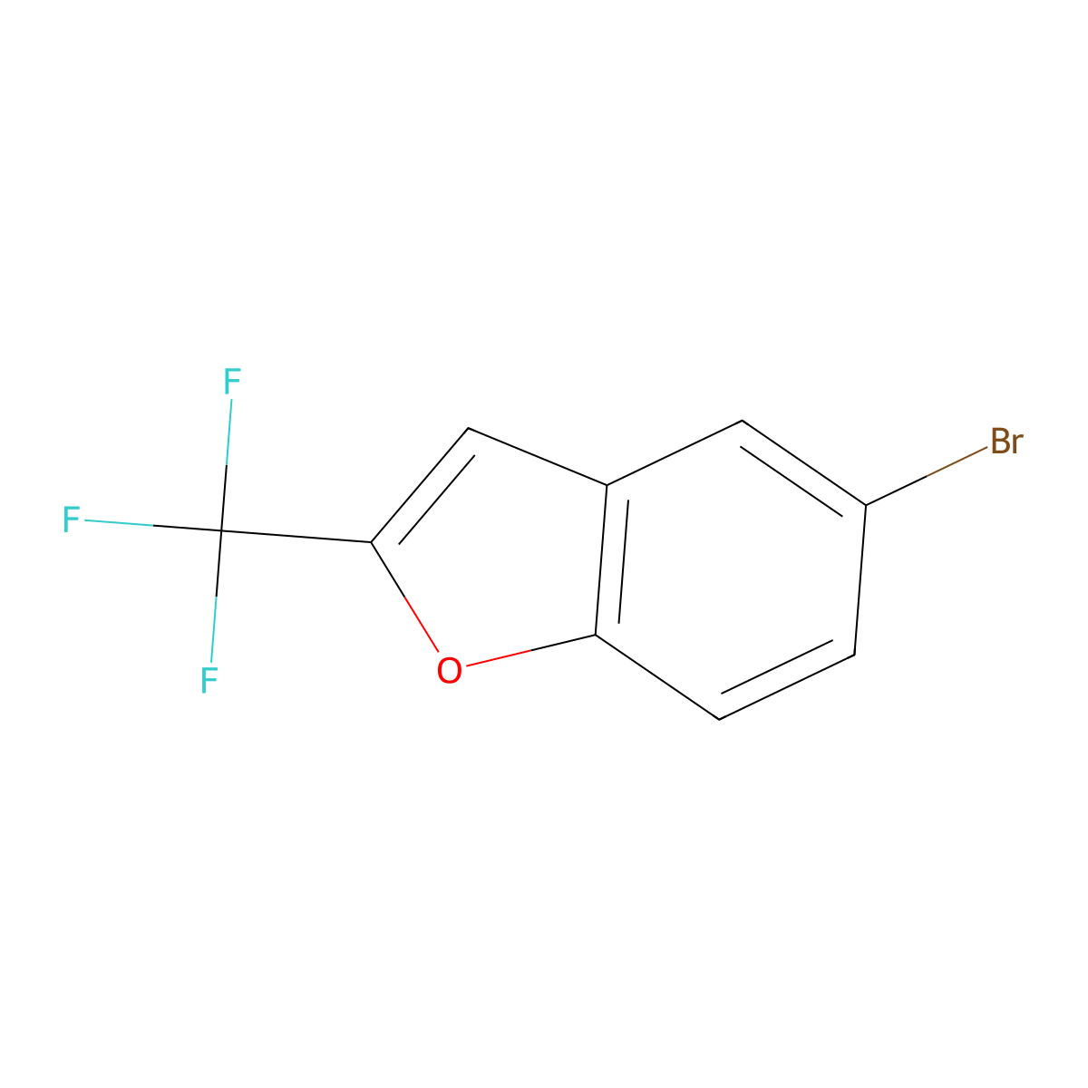 5-Bromo-2-(trifluoromethyl)benzofuran molecular structure, CAS 1067238-69-0