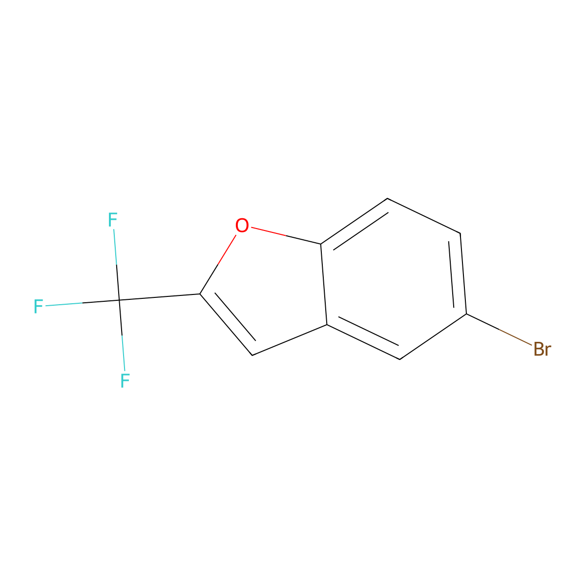 5-Bromo-2-(trifluoromethyl)benzofuran molecular structure, CAS 1067238-69-0
