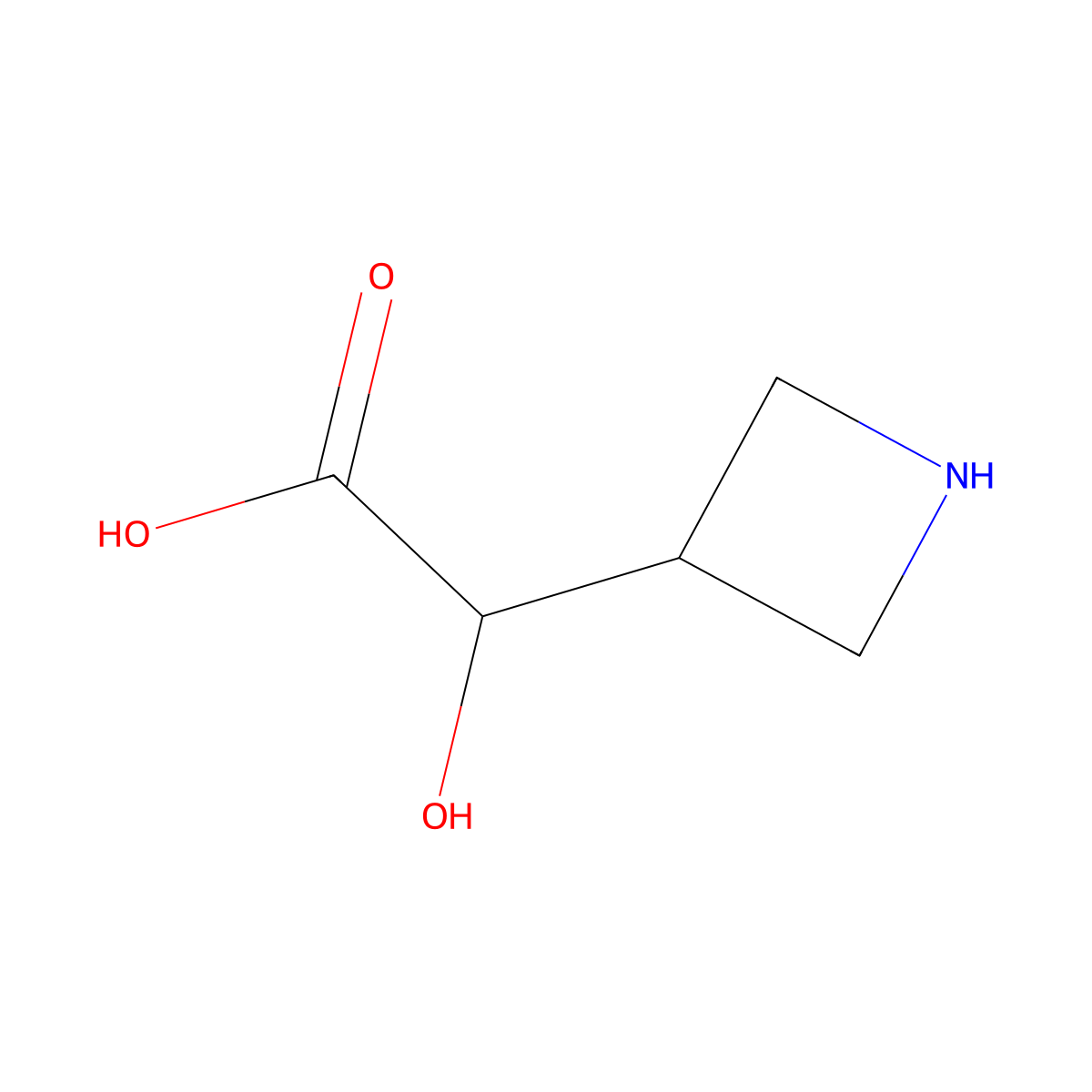 2-(Azetidin-3-yl)-2-hydroxyacetic acid molecular structure, CAS 1067239-22-8