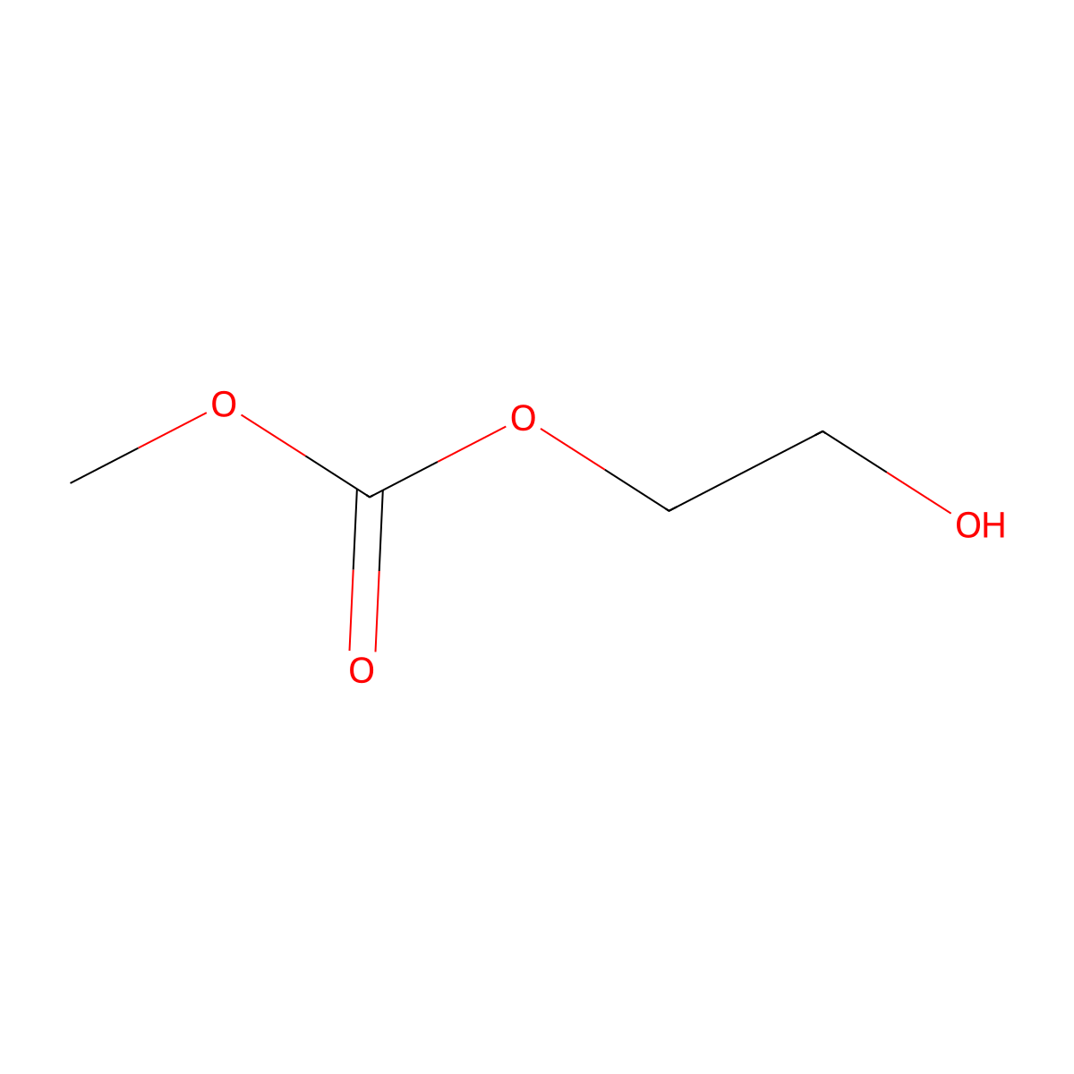 Hydroxyethyl methyl carbonate molecular structure, CAS 106729-72-0