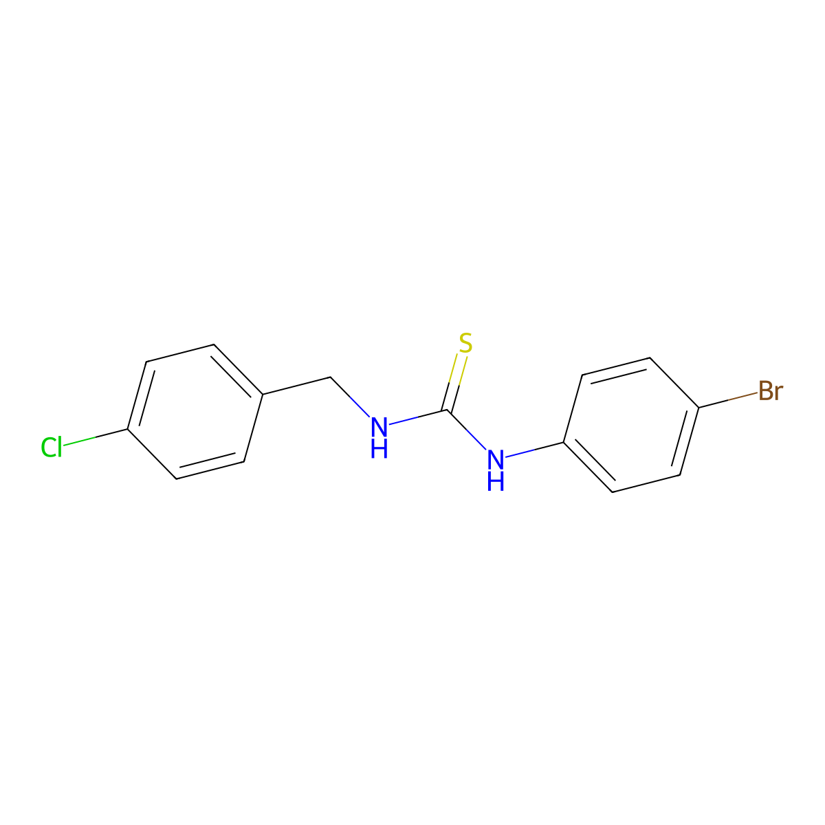1-(4-Bromophenyl)-3-(4-chlorobenzyl)thiourea molecular structure, CAS 106735-99-3