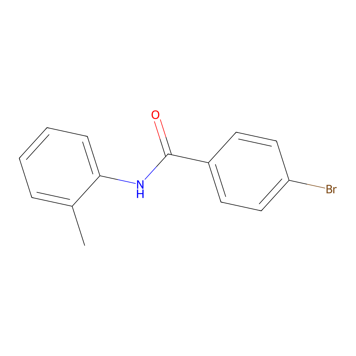 4-bromo-N-(2-methylphenyl)benzamide molecular structure, CAS 106736-05-4
