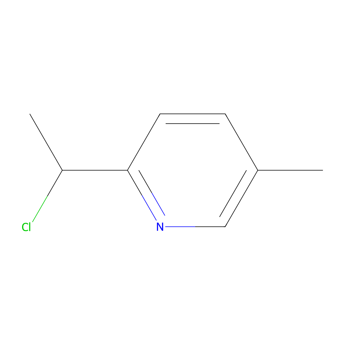 2-(1-Chloroethyl)-5-methylpyridine molecular structure, CAS 106737-85-3