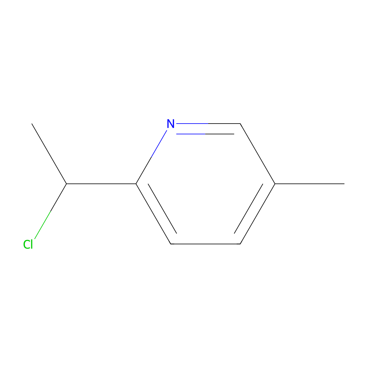 2-(1-Chloroethyl)-5-methylpyridine molecular structure, CAS 106737-85-3