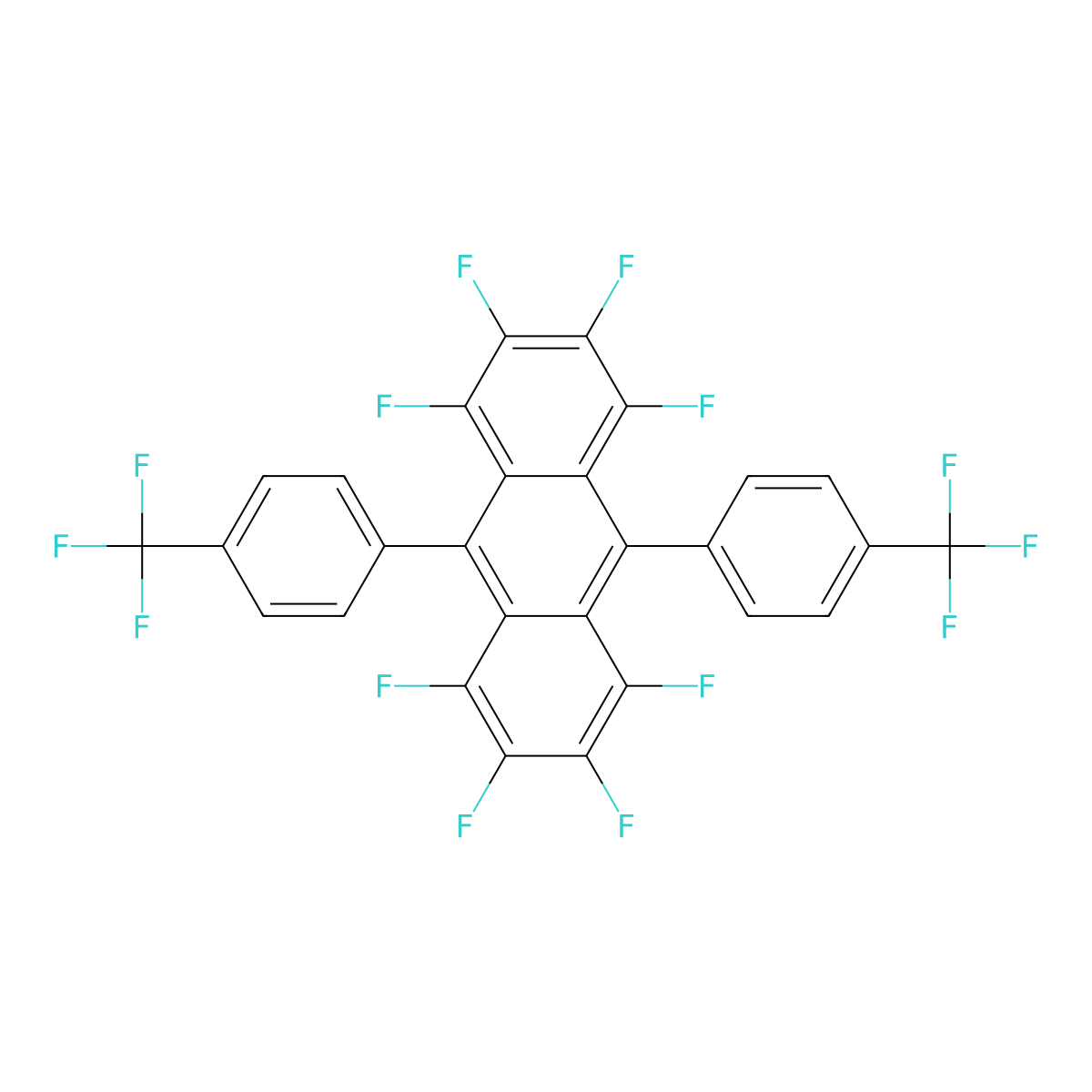 1,2,3,4,5,6,7,8-Octafluoro-9,10-bis[4-(trifluoromethyl)phenyl]anthracene molecular structure, CAS 1067426-44-1
