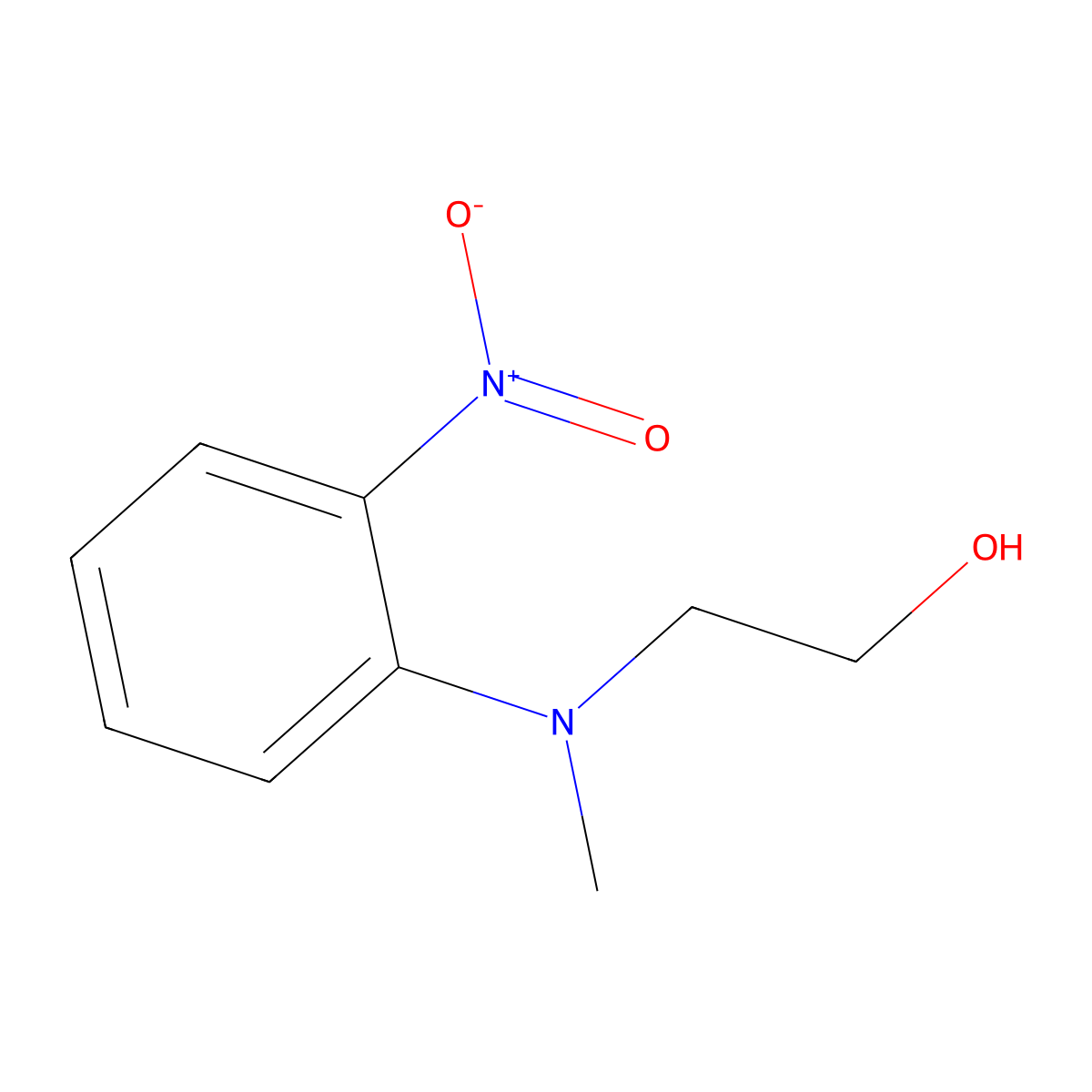 2-[Methyl(2-nitrophenyl)amino]ethanol molecular structure, CAS 106744-74-5