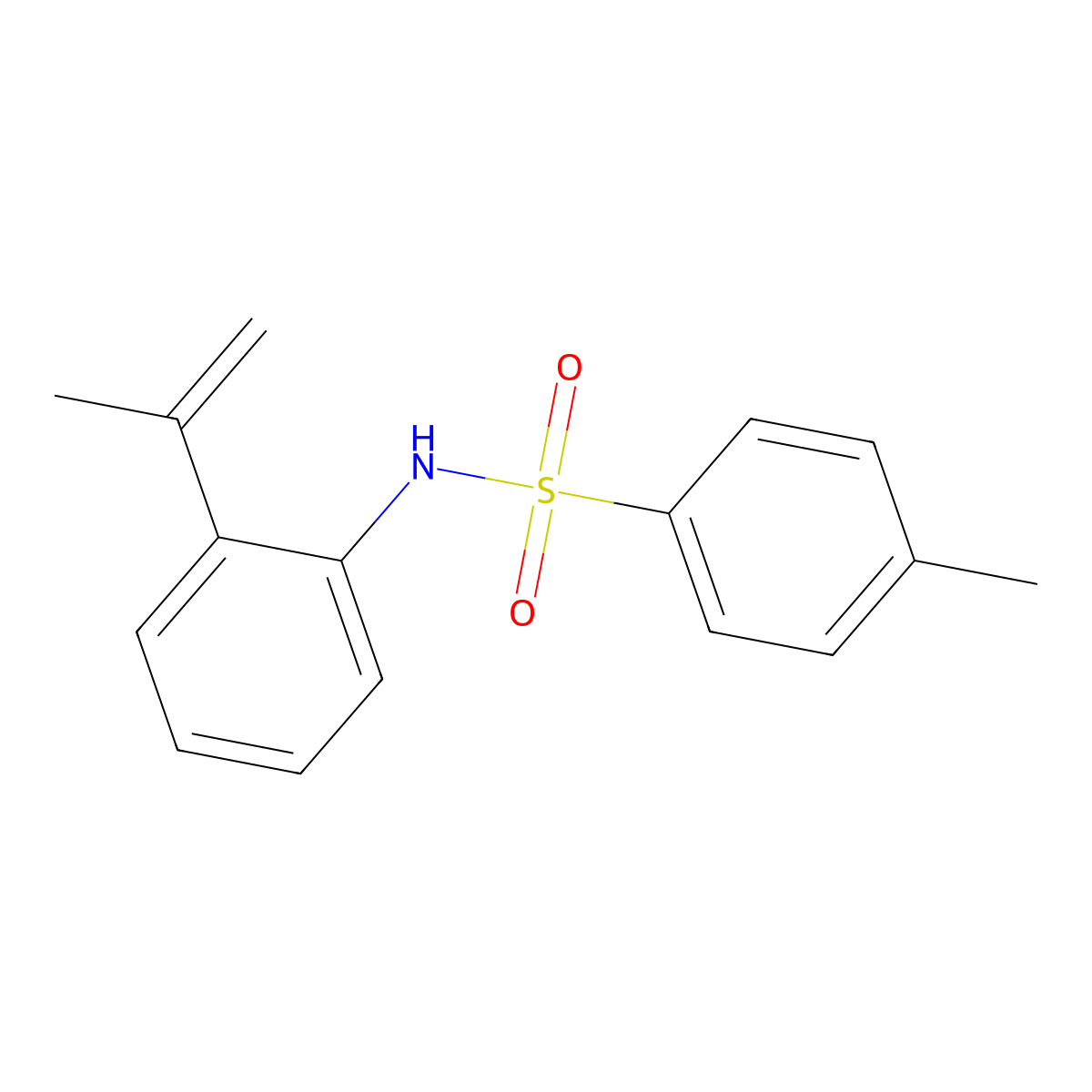 Benzenesulfonamide, 4-methyl-N-[2-(1-methylethenyl)phenyl]- molecular structure, CAS 106745-67-9