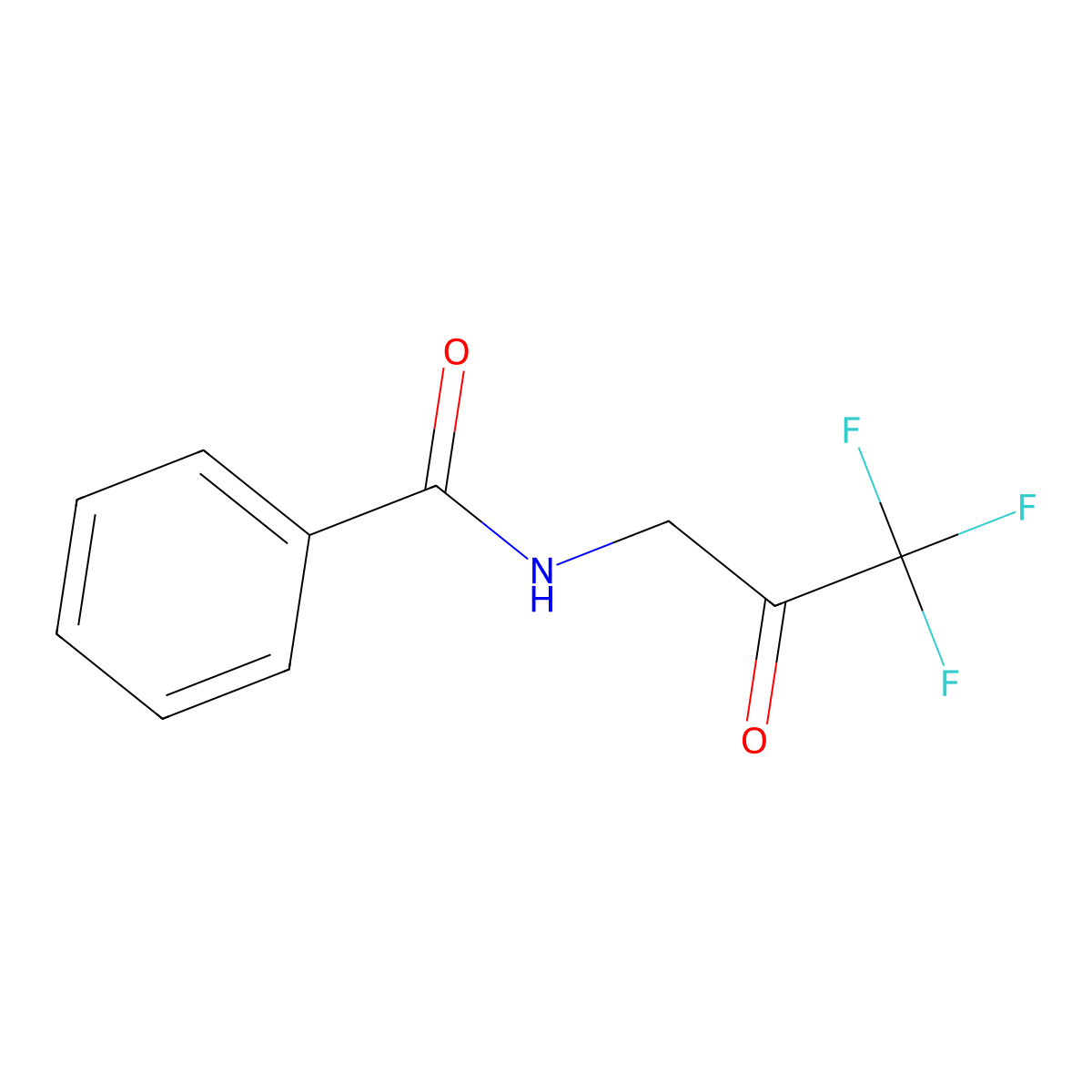 N-(3,3,3-trifluoro-2-oxopropyl)benzamide molecular structure, CAS 106746-04-7