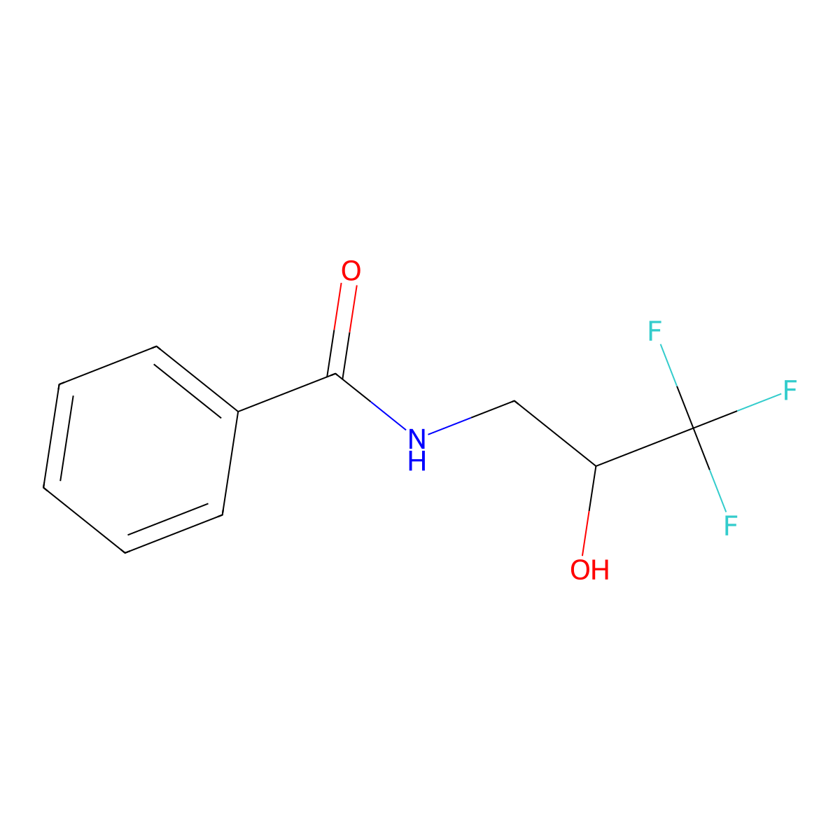 N-(3,3,3-trifluoro-2-hydroxypropyl)benzamide molecular structure, CAS 106746-05-8