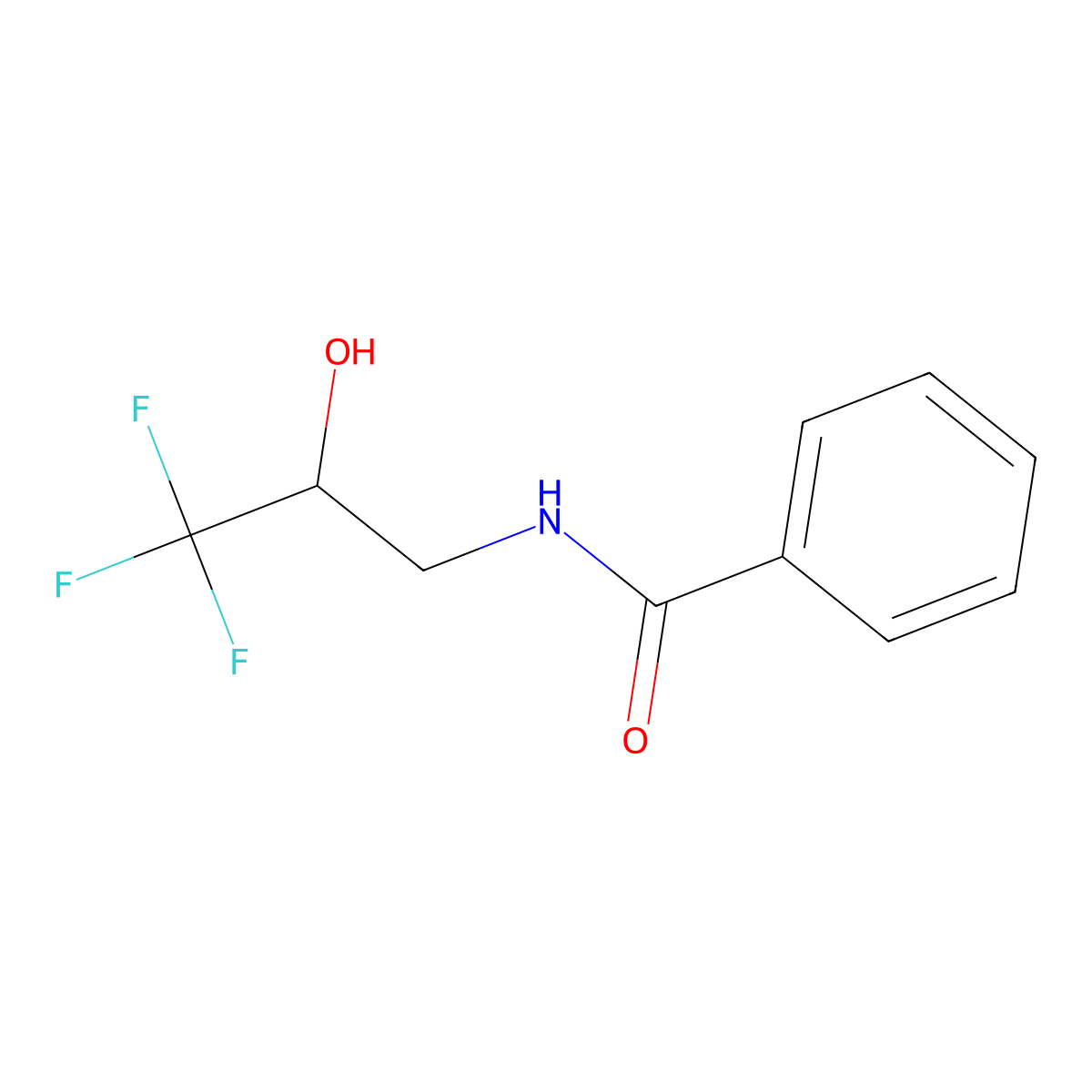 N-(3,3,3-trifluoro-2-hydroxypropyl)benzamide molecular structure, CAS 106746-05-8