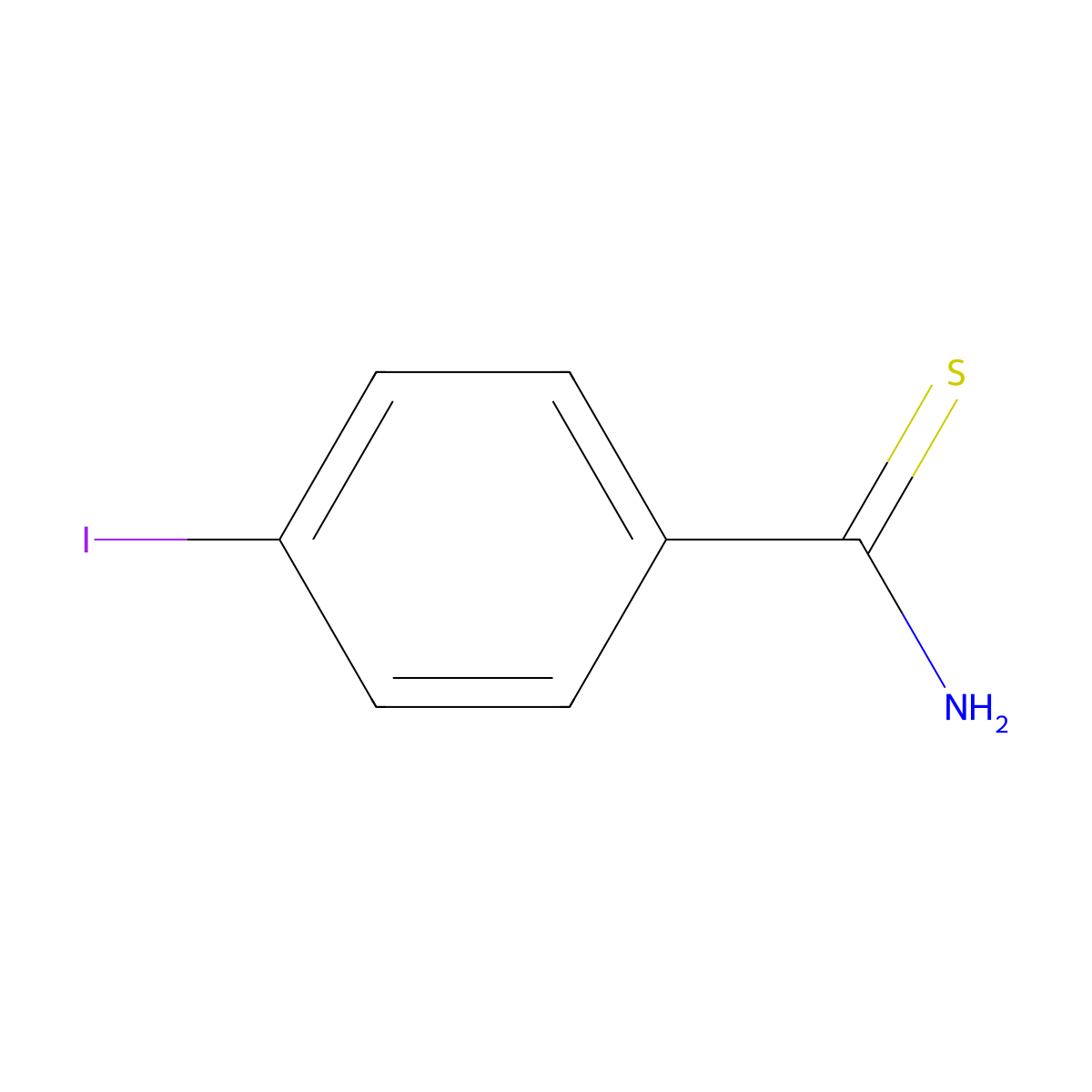 4-Iodothiobenzamide molecular structure, CAS 106748-23-6