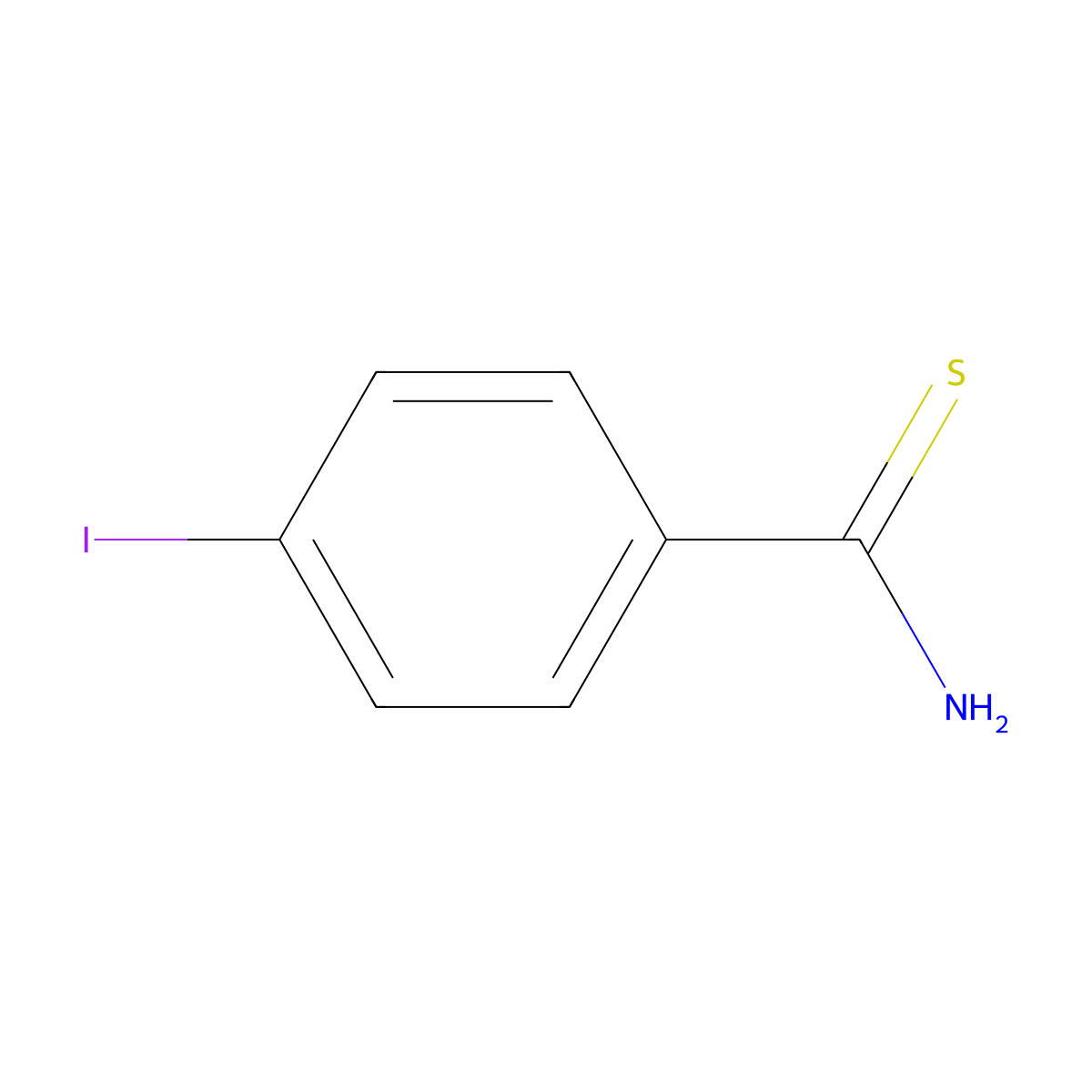 4-Iodothiobenzamide molecular structure, CAS 106748-23-6