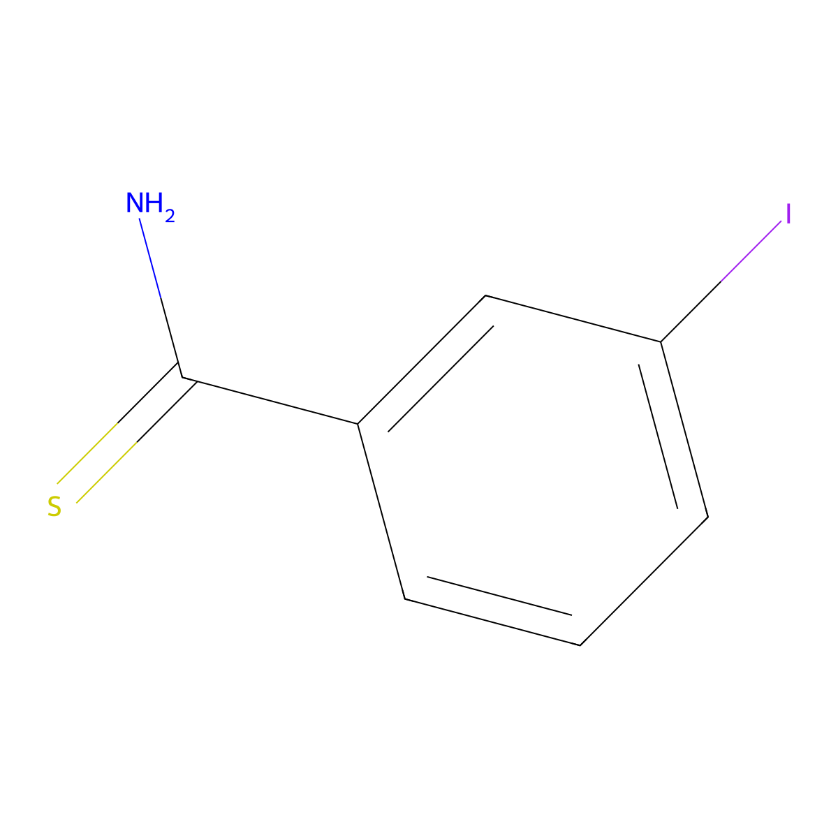 3-Iodothiobenzamide molecular structure, CAS 106748-26-9