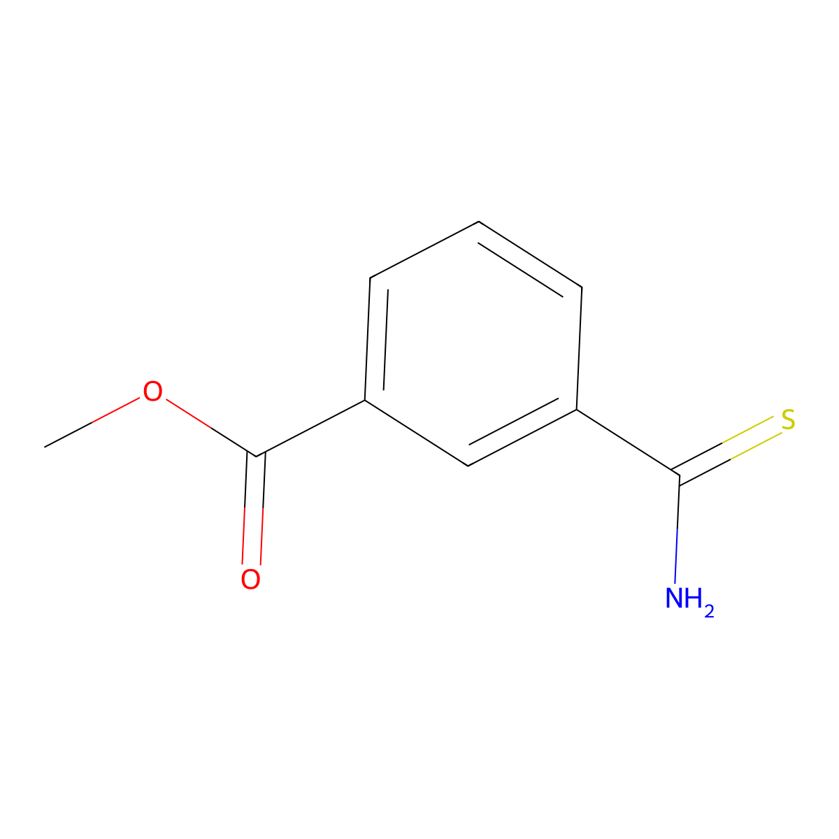 Methyl 3-carbamothioylbenzoate molecular structure, CAS 106748-27-0