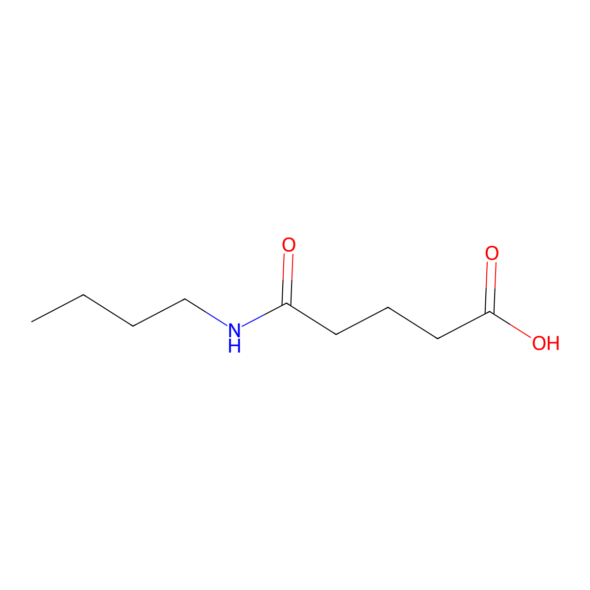 Pentanoic acid, 5-(butylamino)-5-oxo- molecular structure, CAS 106754-06-7