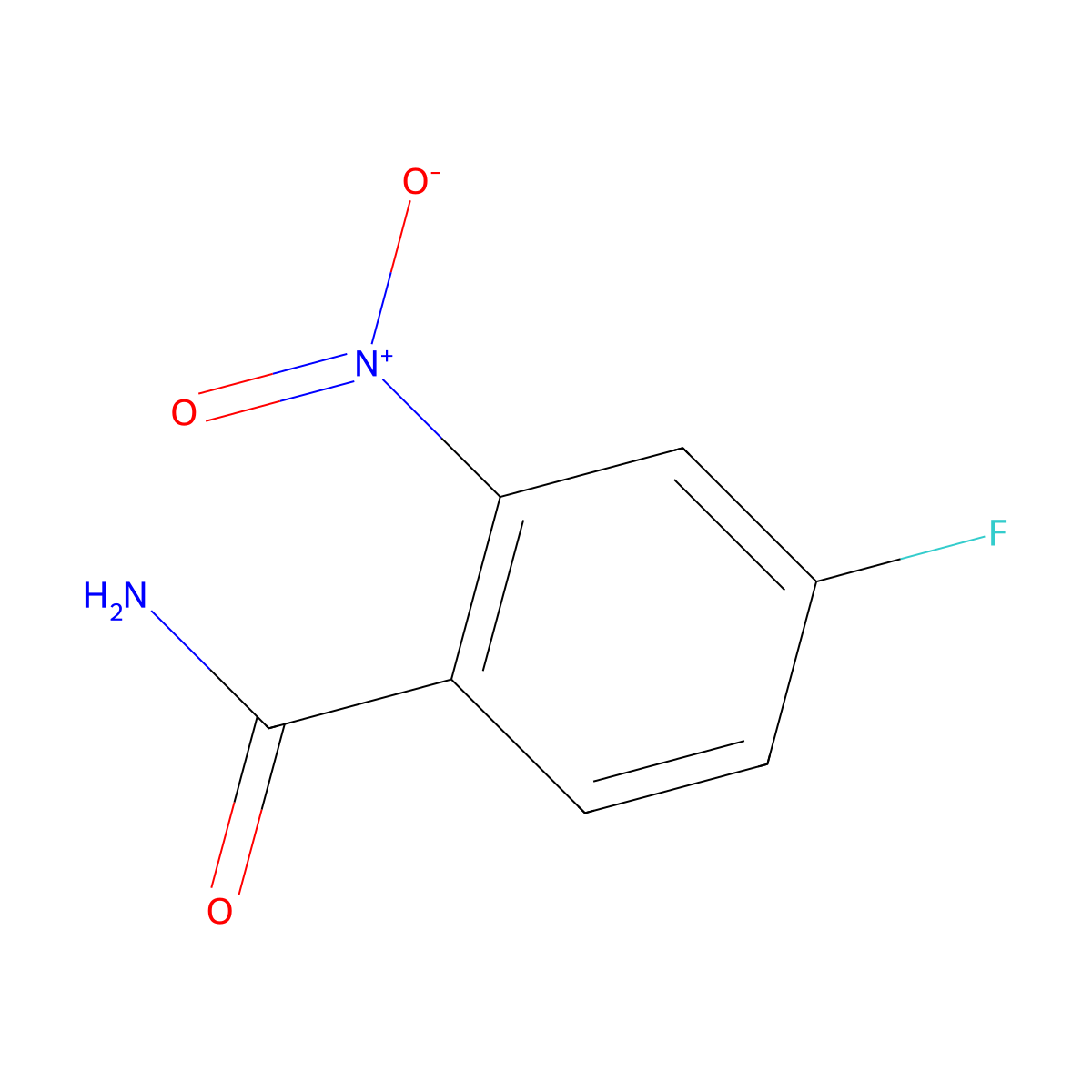 4-Fluoro-2-nitrobenzamide molecular structure, CAS 106754-80-7
