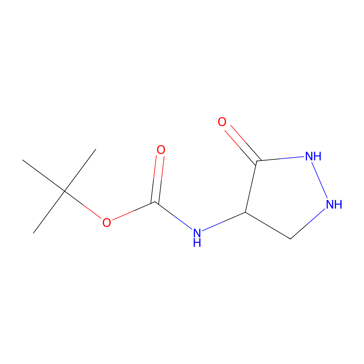 (S)-tert-Butyl (3-oxopyrazolidin-4-yl)carbamate molecular structure, CAS 106759-65-3