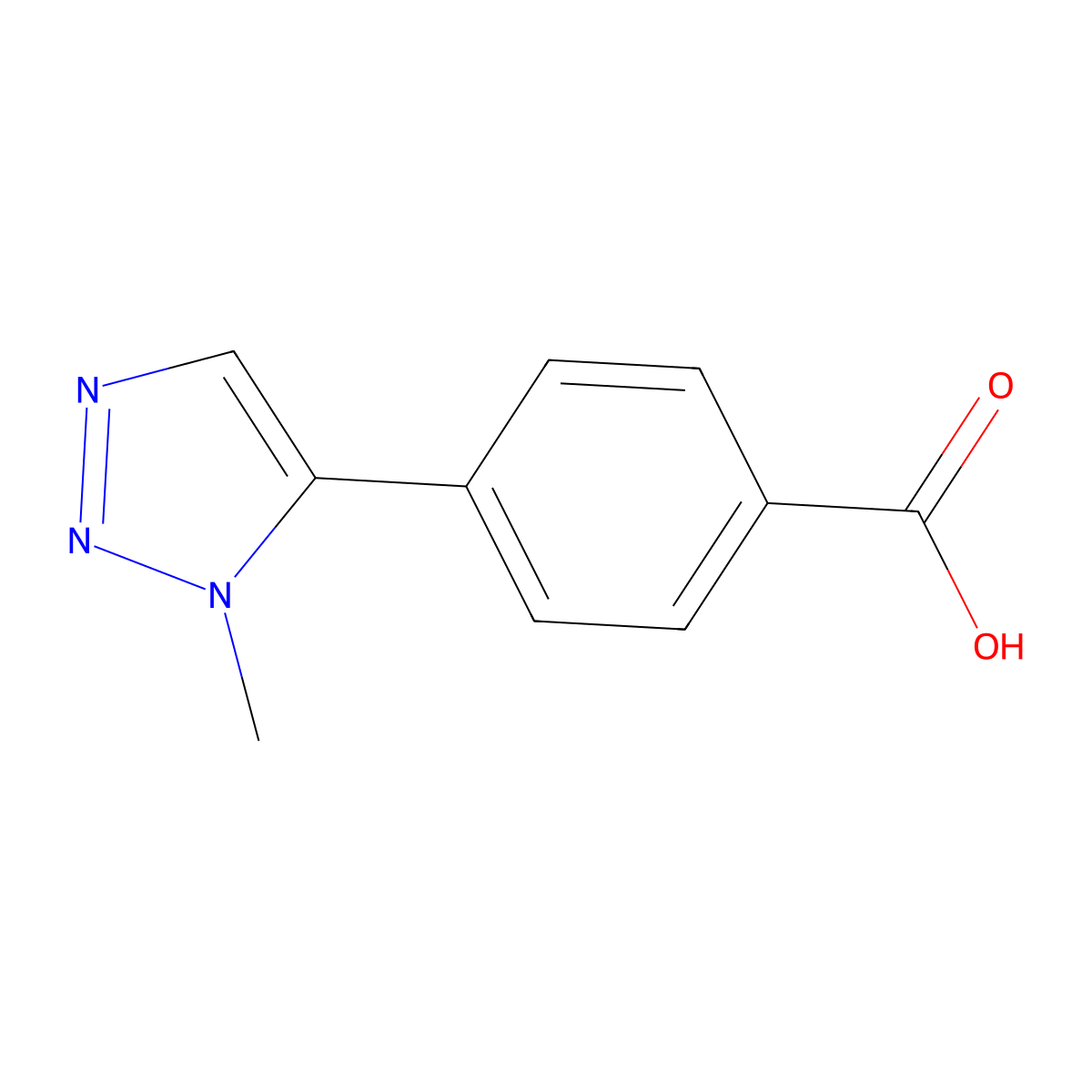4-(1-methyl-1H-1,2,3-triazol-5-yl)benzoic acid molecular structure, CAS 1067614-15-6