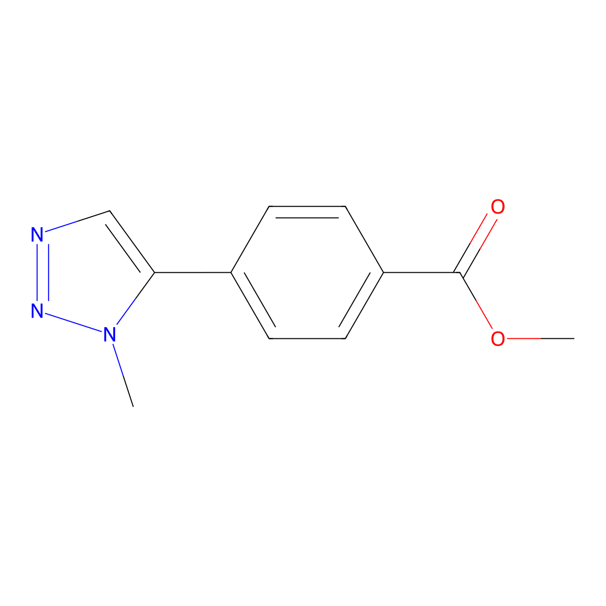 methyl 4-(1-methyl-1H-1,2,3-triazol-5-yl)benzoate molecular structure, CAS 1067614-18-9