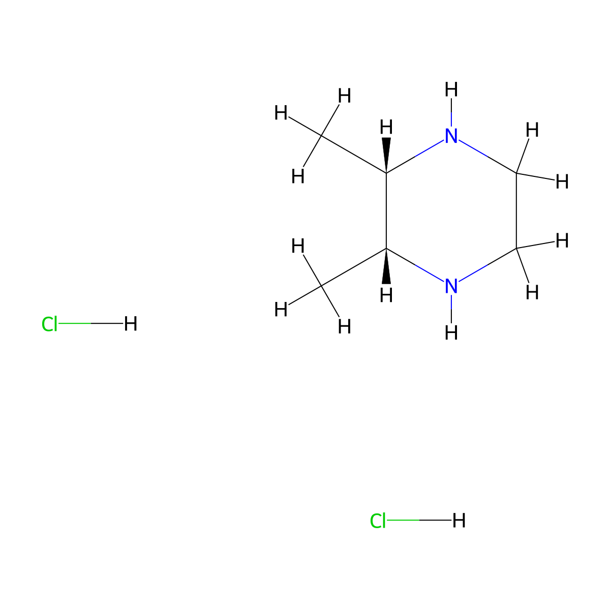 (2R,3S)-2,3-dimethylpiperazine dihydrochloride molecular structure, CAS 106763-33-1