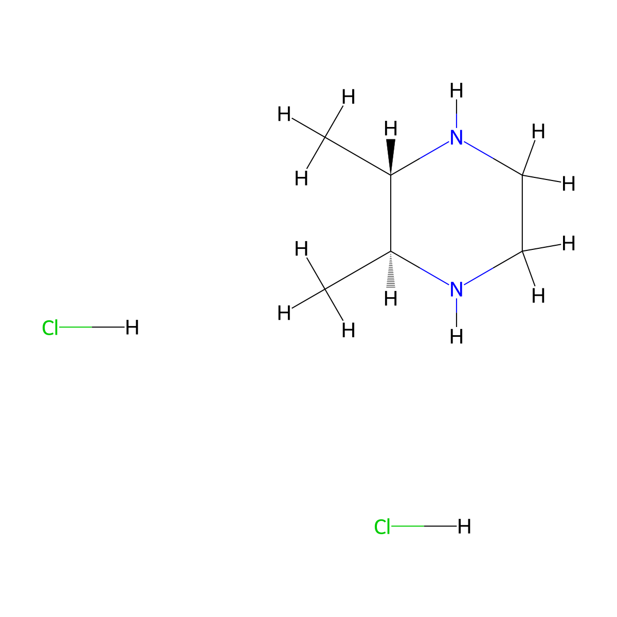 trans-2,3-Dimethylpiperazine 2hcl molecular structure, CAS 106763-34-2