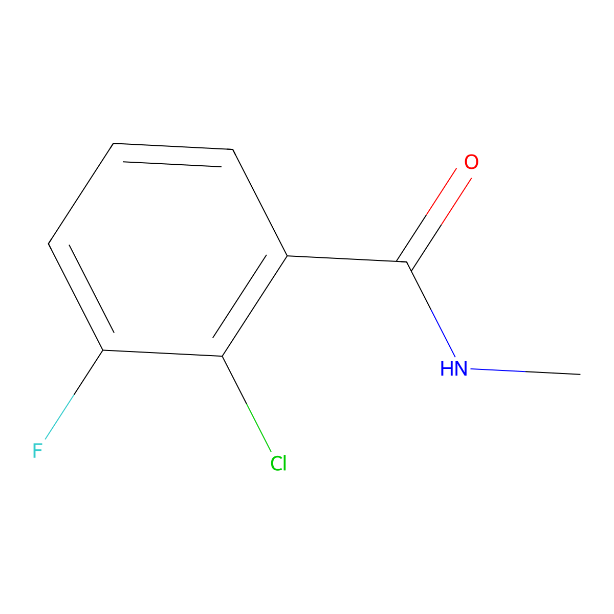 3-Methylcarbamoyl-2-chloro-1-fluorobenzene molecular structure, CAS 1067637-40-4
