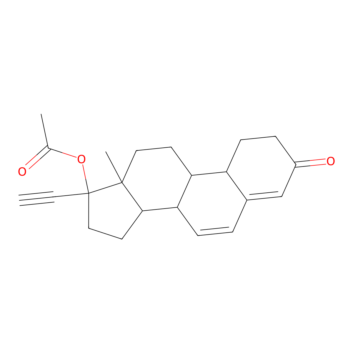 6,7-Dehydro Norethindrone Acetate molecular structure, CAS 106765-04-2